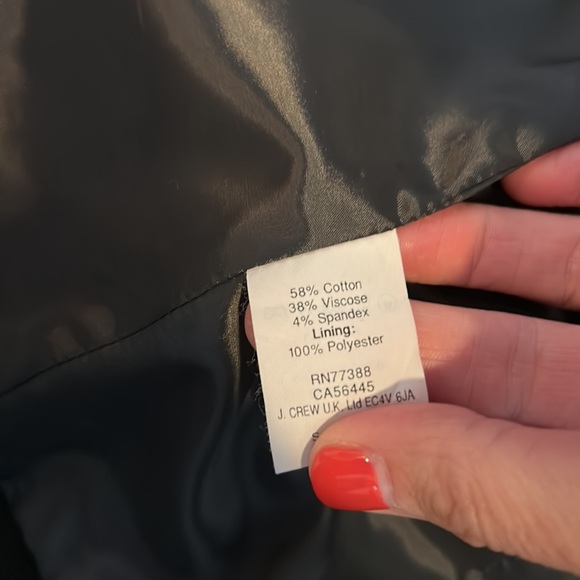 J. Crew Black Puff Sleeve Blazer in Stretchy Cotton, 0 - Picture 8 of 12